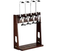 Distributeur d'alcool avec support en bois, bec verseur à ressort autonome pour bar à domicile, pub ou restaurant