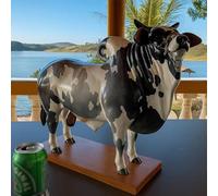 Distributeur d'alcool Bull, Carafe à Alcool Artisanale de 2 litres avec Socle, Charme brésilien pour Votre Bar à Domicile, pour Alcool/Scotch/Vodka/vin C
