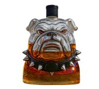 Distributeur d'alcool en verre de grande capacité - Décanteur à vin bouledogue | Décoration de bar à collectionner pour vin rouge, brandy, tequila, vodka, bourbon | Cadeau pour, amateurs de