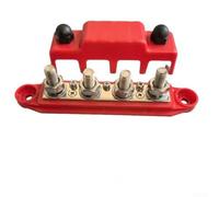 Distributeur d'alimentation de barre omnibus robuste 12 V 250 A, installation facile à utiliser, goujons en cuivre pur, design compact rouge et noir pour camping-car, camion, bateau, yacht, système de