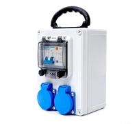 Distributeur d'alimentation de construction 10 A 250 V 2P Support mural avec interrupteur compatible avec disjoncteurs et connecteur étanche sécurisé (A)