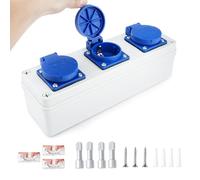 Distributeur d'alimentation mural 3 Interfaces 16A 220V coffret electrique répartiteur de courant mural Indice de protection IP54 coffret de chantier répartiteur de prise extérieur