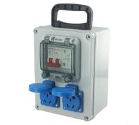 Distributeur d'alimentation mural de construction 10 A 250 V 2P avec interrupteur avec connecteur étanche et plusieurs vis d'installation (A)