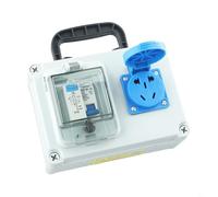 Distributeur d'alimentation pour chantier 10 A 250 V avec interrupteur étanche et vis (B)