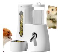 Distributeur d'alimentation pour hamster, distributeur de nourriture pour hamster et aquarelle - Bouteille d'eau en cage distributeur automatique - Alimentation 2 en 1, récipient alimentaire sans