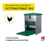 horizont Distributeur Automatique de Nourriture Feedomatic avec marchepied, 5kg, galvanisé, Distributeur Automatique de Nourriture pour volailles