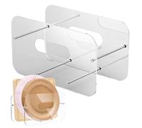 Distributeur d'assiettes en carton sous armoire - Support de rangement pour assiettes, en acrylique peu encombrant de 17,8 à 30,5 cm, porte-couverts pour l'extérieur