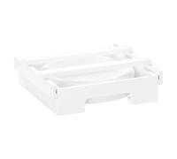 Distributeur D'assiettes En Papier Jetables En Bambou De 25 Cm For Comptoir De Cuisine(White)
