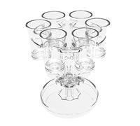 Distributeur de 6 verres à liqueur et support - Distributeur de 6 shots pour liqueur et cocktails, support amusant en acrylique pour verre à liqueur, distributeur de boissons, fournitures, accessoires