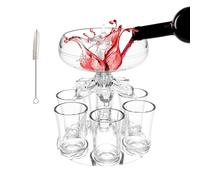 Distributeur de 6 verseurs, distributeur de 6 verseurs, séparateur de liquide de tasse | Distributeur de liquide réglable à 6 coupes, verseur d'alcool, distributeur de bar, accessoires élégants
