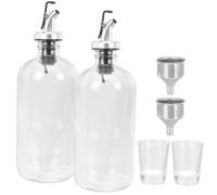 Distributeur de Bain de Bouche en Verre 500ml, 1 Set