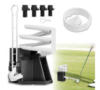 Distributeur de balles de golf lanceur pro avec entonnoir supérieur | Capacité de 25 balles, aide à l'entraînement automatique intérieur/extérieur avec pédale pour les golfeurs pour s'entraîner