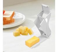 Distributeur de beurre multifonction en un clic, distributeur de beurre multifonction, distributeur de mesure et conservateur, trancheuse à fromage pour pain, gâteaux, biscuits, petit-déjeuner (blanc