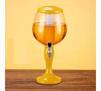 Distributeur de bière 3L, distributeurs de boissons à base de bière avec Tube à glace, tour Mimosa Margarita avec robinet for Bar de fête de jeu distributeurs boisson(Geel)