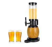 Distributeur de Bière, Girafe à Bière,Tireuse à Bière avec tube de glace et lumières LED, tour à bière de table en bois, for la fête KTV Restaurant Buffet Barbecue(300OML)