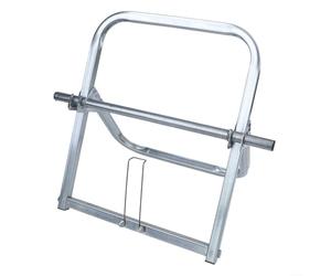 Distributeur de bobine de câble à axe unique en acier robuste pour projets électriques et de jardin, convient aux bobines jusqu'à 30 cm de diamètre, argenté