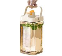 Distributeur de boisson avec spigot - 3,5 l - Bouilloire à jus transparent avec couvercle hermétique - Distributeur de limonade pour fête, été, piscine, cuisine, maison, hôtel, dortoir
