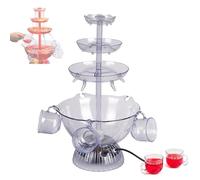 Distributeur de boisson électrique à 3 niveaux avec base LED, capacité de 3 L, comprend 5 tasses, parfait pour les mariages et les célébrations