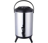 Distributeur de boisson isotherme en acier inoxydable avec robinet, distributeur de boissons chaudes pour fêtes, seau à thé au lait pour boissons chaudes ou froides