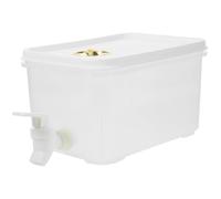 Distributeur de Boissons 3,5 L en PP Robinet pour Fêtes | Ouverture Large, Double Joint Silicone, Profil Rectangulaire Étroit, pour Eau Glacée et Boissons Froides
