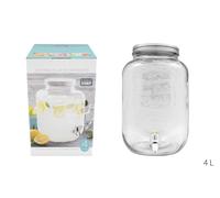 Distributeur de boissons 4 L en verre avec robinet