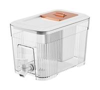 Distributeur de boissons - 6 l de qualité alimentaire avec robinet, distributeur de jus avec couvercle et filtre | Boîte de rangement pour boissons froides pour réfrigérateur, thé, café, lait, cidre