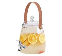 Distributeur de boissons 9 litres avec poignée pour suivi quotidien de l'eau Robinet hermétique pour jus, eaux aromatisées et boissons froides