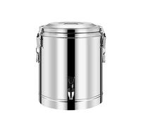 Distributeur de boissons à double paroi en acier inoxydable de 15 à 80 L - Seau isotherme de grande capacité avec robinet unique pour café lait soupe - Idéal pour un usage commercial et des événements