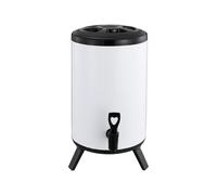 Distributeur de Boissons à Double Paroi en Acier Inoxydable Isolé avec Robinet, IdéAl pour Garder Le Lait et Le Café Chauds, à Utiliser à la Maison Ou Lors de FêTes(B,10L)