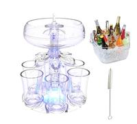 Distributeur de boissons alcoolisées avec 6 verseurs à shot | Distributeur de liquide réglable | Distributeur de liqueur transporteur, distributeur de boisson