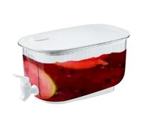 Distributeur de boissons au réfrigérateur - Déchiqueteuse boisson boisson, bouilloire à jus de jus | Réservoir de boisson réfrigéré de 4L, grand récipient transparent avec robinet à tap pour le pugn