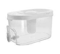 Distributeur de boissons au réfrigérateur, pichet d'eau froide, récipient à boissons avec robinet, support de limonade, pichet à jus for fête(Wit)