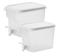 Distributeur de boissons avec robinet, 2 pièces, 3, 5 l et 5 l, pichet d'eau pour réfrigérateur, robinet anti-fuite pour thé glacé de fête