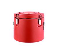Distributeur de boissons, Baril de riz isolé commercial de 20 L avec un échappement à un bouton, seau de transport réfrigéré, conteneur glacé, distributeur de boissons(Red)
