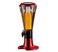 Distributeur de Boissons,Bol à Punch Distributeur De Boissons Avec Tube À Glace, Refroidisseur, Bar Domicile Fût à Whisky(Rot)