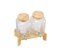 Distributeur de Boissons-VEVOR-Capacité de 3,8 L 2PCs-Fontaine à Eau en Verre-Distribution d’Eau Jus Limonade Thé Glacé