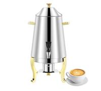 Distributeur de boissons chaudes en acier inoxydable, 13l, urne à café, for jus de café, fêtes, Buffet d'événements(Gold)