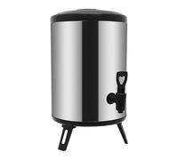 Distributeur de boissons chaudes et froides en acier inoxydable - 4,5 l - Grand distributeur de boissons avec robinet - Thermos - Pour café, lait froid, eau, jus, boisson de fête