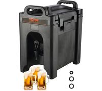 Distributeur de boissons chaudes et froides VEVOR Distributeur de boissons 9,5 L, LDPE Fontaine d'eau chaude et froide Grand distributeur de boissons avec tenons pour café, lait froid, eau, jus de fru