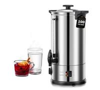 Distributeur de Boissons Chaudes et Vin 10L / 1500W, Autocuiseur Minuteur en INOX Chaud Protection Contre La Surchauffe, 30 à 110 °C, Chauffe-boissons, Appareil Chauffe d'Eau