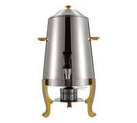 Distributeur de boissons chaudes, urne électrique en acier inoxydable de 13 l avec plateau de carburant, distributeur de boissons chaudes pour fêtes, buffets, traiteur, doré, 400 W