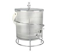 Distributeur de Boissons Clair, Distributeur avec Robinet et Support, Capacité Grande - Pratique et Sans BPA, Facile à Nettoyer, Idéal pour Fêtes et Mariages