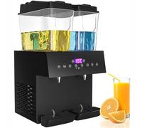 Distributeur de boissons commercial à double température avec verre transparent, idéal pour buffets, bars et hôtels