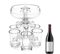 Distributeur de boissons de fête, distributeur de cocktails 6 shots | Distributeur de liqueur en acrylique - Distributeur de boissons en verre, accessoires de bar à domicile