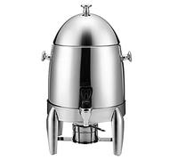 distributeur de boissons, Distributeur de boissons chaudes robuste en acier inoxydable 12l, urne à chafer polie miroir avec robinet sans fuite et supports carburant