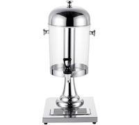 Distributeur de boissons, distributeur de jus et de boissons fraîches avec robinet, distributeur d'eau en acier inoxydable, idéal for les fêtes, barbecues, réceptions mariage(Silver,Single head)