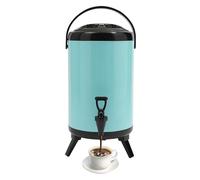 Distributeur de Boissons en Acier Inoxydable 8L Base Pliable Avec Robinet Bouilloire Thermostat,Distributeur d'eau Chaude et Froide,Pour Chocolat Chaud, au Lait,Café