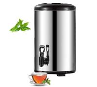 Distributeur de boissons en acier inoxydable 8l - Urne à café commerciale, chaudière à eau chaude, urne de restauration thermique isolée à double paroi avec robinet pour boissons chaudes et froides, f