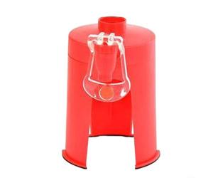 Distributeur de boissons en plastique ABS à l'envers (type B) | Matériau ABS réutilisable, garde les boissons pétillantes, facile à visser, couleur rouge, essentiel pour la fête