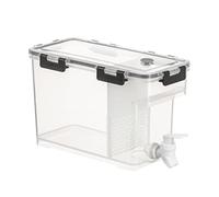 Distributeur de Boissons en Verre avec Robinet, 3,5 L, pour Réfrigérateur, Cuisine, Bar, Camping, Conservation de Jus et Limonade